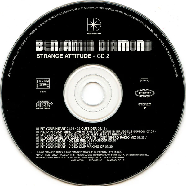 Benjamin Diamond - Strange Attitude (CD, Album + CD, Comp, Enh + Ltd) - Image 5