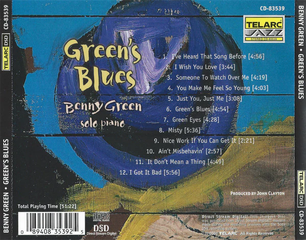 Benny Green - Green's Blues (CD, Album) - Image 2