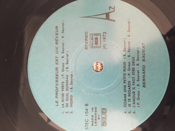 Bernard Sauvat - Le Professeur Est Un Rêveur (LP, Album) - Image 4