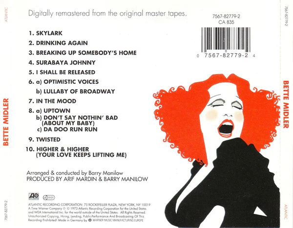 Bette Midler - Bette Midler (CD, Album, RE, RM) - Image 2