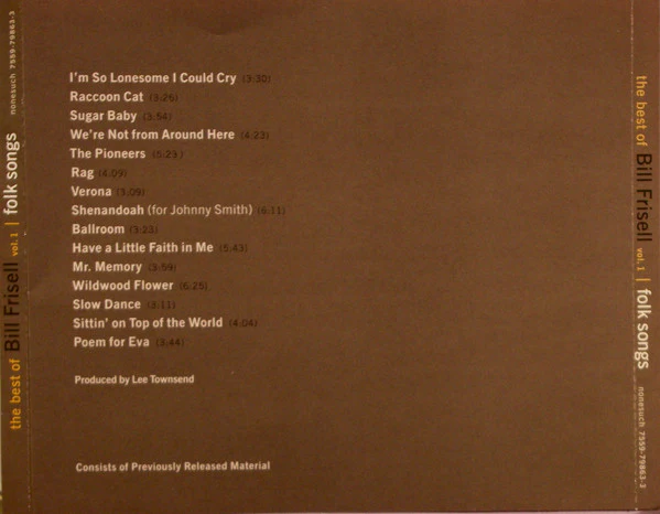 Bill Frisell - The Best Of Bill Frisell Vol. 1 Folk Songs (CD, Comp) - Image 3