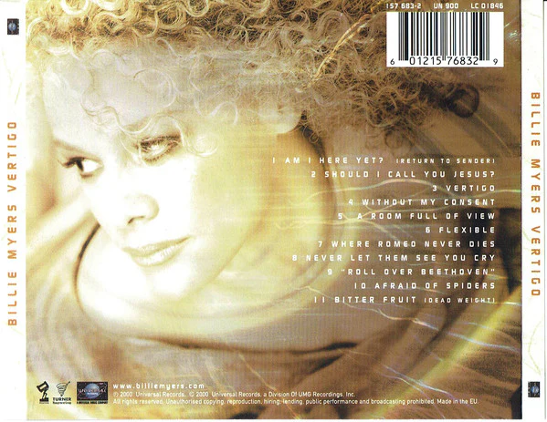 Billie Myers - Vertigo (CD, Album) - Image 2