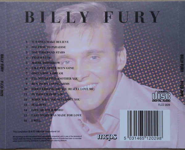 Billy Fury - Billy Fury - Picture Disc (CD, Album, Comp) - Image 2