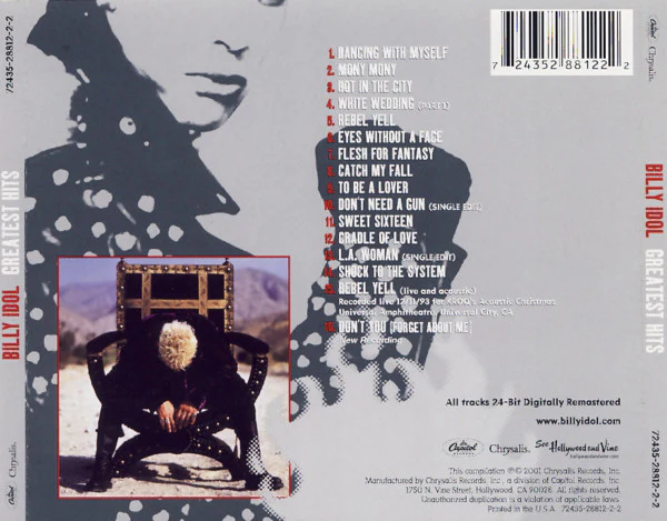 Billy Idol - Greatest Hits (CD, Comp, RM) - Image 3