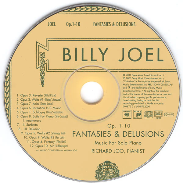 Billy Joel - Fantasies & Delusions (CD, Album) - Image 3