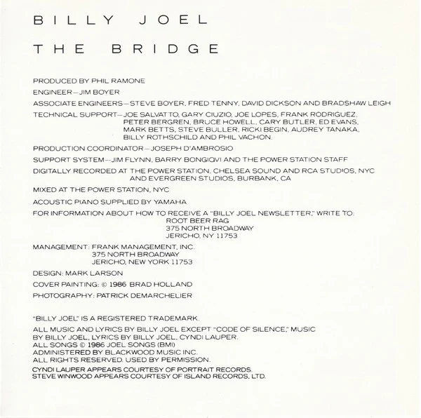 Billy Joel - The Bridge (CD, Album) - Image 4