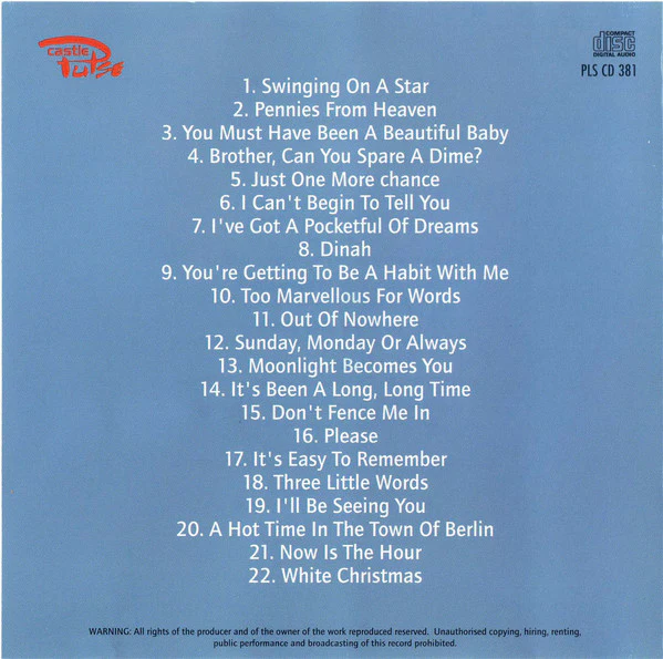 Bing Crosby - Don't Fence Me In, 22 Number One Hits (CD, Comp) - Image 2