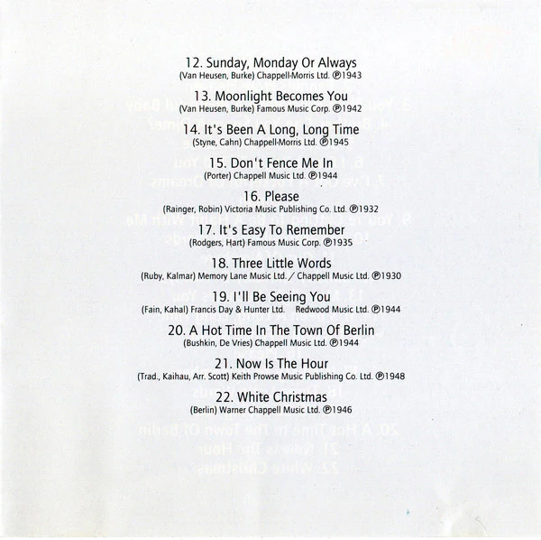 Bing Crosby - Don't Fence Me In, 22 Number One Hits (CD, Comp) - Image 4