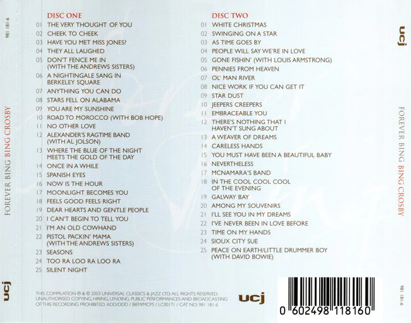 Bing Crosby - Forever Bing (2xCD, Comp) - Image 4