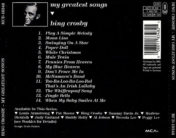 Bing Crosby - My Greatest Songs (CD, Comp) - Image 2