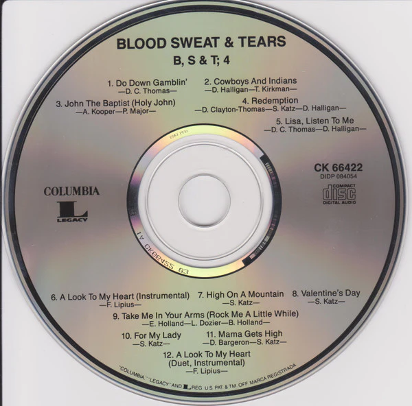 Blood, Sweat & Tears* - B, S & T 4 (CD, Album, RE, RM) - Image 3