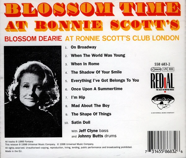 Blossom Dearie - Blossom Time At Ronnie Scott's (CD, Album, RE) - Image 2