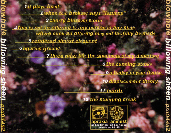 Blowhole - Billowing Sheen (CD, Album) - Image 5