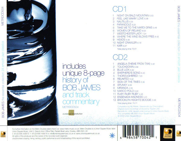 Bob James - The Essential Collection 24 Smooth Jazz Classics (2xCD, Comp) - Image 4
