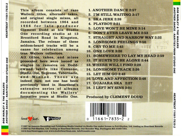 Bob Marley & The Wailers - Another Dance - Rarities From Studio One (CD, Comp) - Image 2