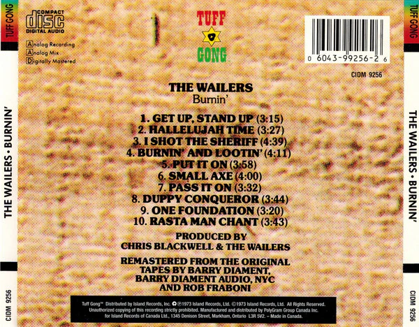 Bob Marley & The Wailers - Burnin' (CD, Album, RE, RM) - Image 5