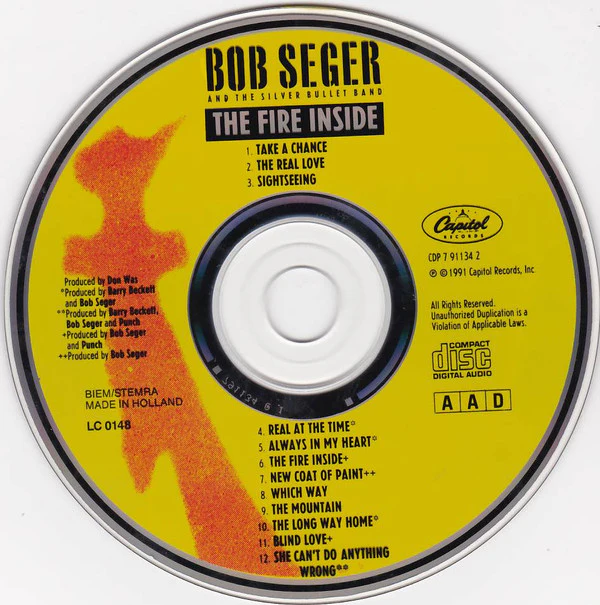 Bob Seger And The Silver Bullet Band - The Fire Inside (CD, Album) - Image 4