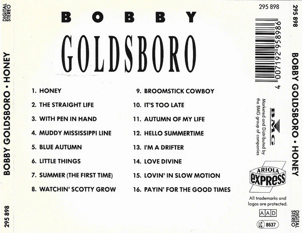 Bobby Goldsboro - Honey (CD, Comp) - Image 3