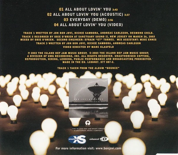 Bon Jovi - All About Lovin' You (CD, Maxi, Enh) - Image 3