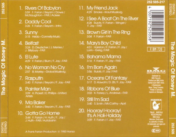 Boney M. - The Magic Of Boney M. (20 Golden Hits) (CD, Comp, RE) - Image 2