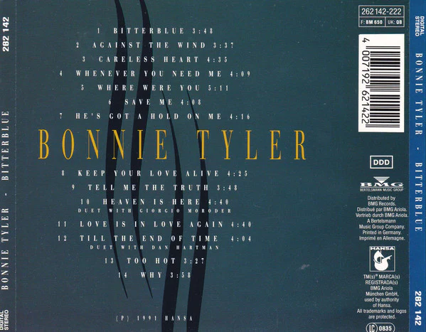 Bonnie Tyler - Bitterblue (CD, Album) - Image 2
