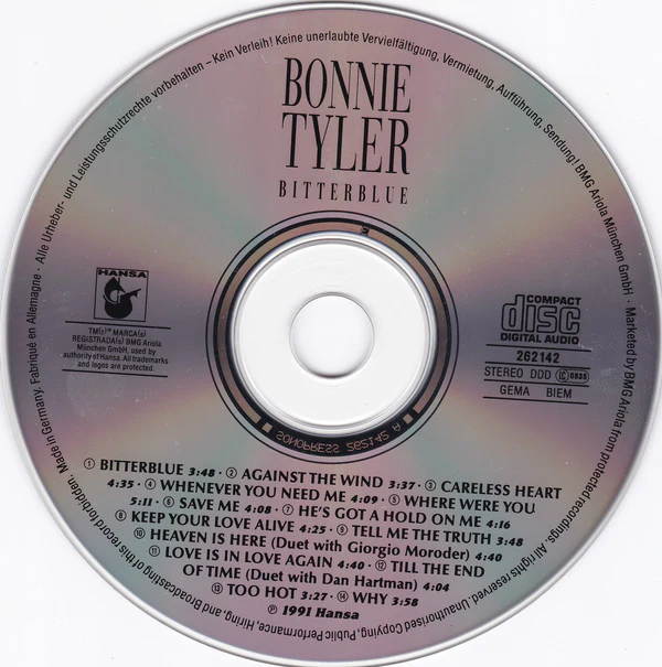 Bonnie Tyler - Bitterblue (CD, Album) - Image 3