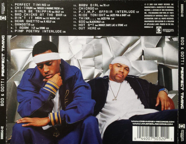 Boo & Gotti - Perfect Timing (CD, Album, Cle) - Image 2