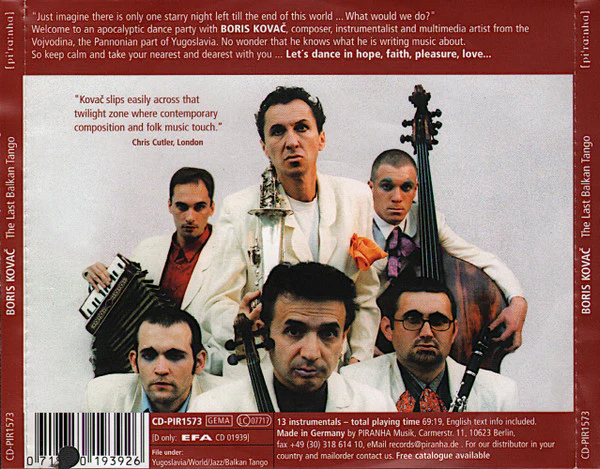 Boris Kovač & LaDaABa Orchest - The Last Balkan Tango (An Apocalyptic Dance Party) (CD, Album) - Image 2