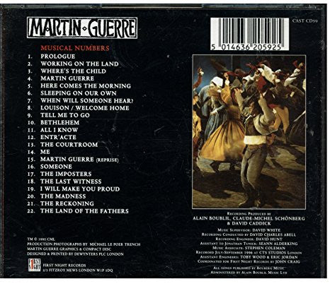 Boublil* & Schönberg* - Martin Guerre (London Cast Recording) (CD, Album) - Image 2