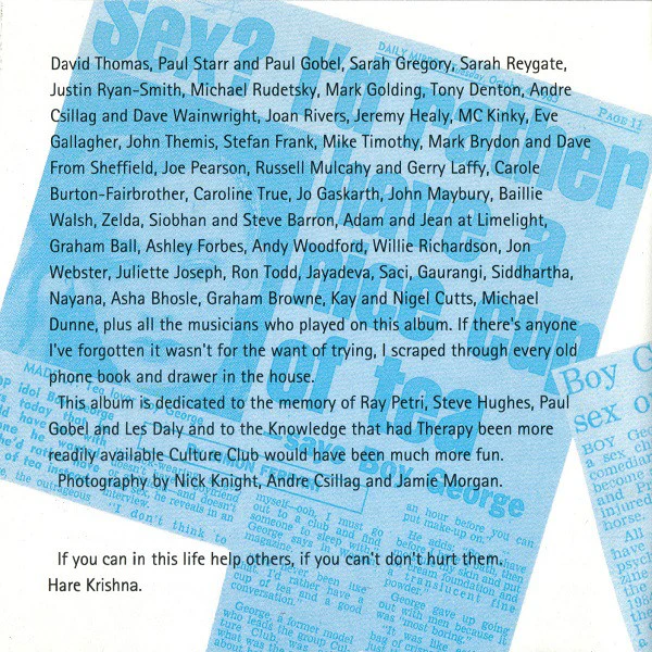 Boy George And Culture Club - At Worst... The Best Of (CD, Comp) - Image 4