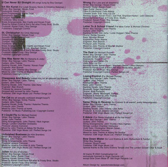 Boy George - U Can Never B2 Straight (CD, Album) - Image 3
