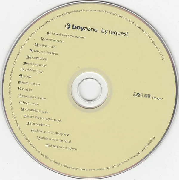 Boyzone - ...By Request (CD, Album, Comp) - Image 4