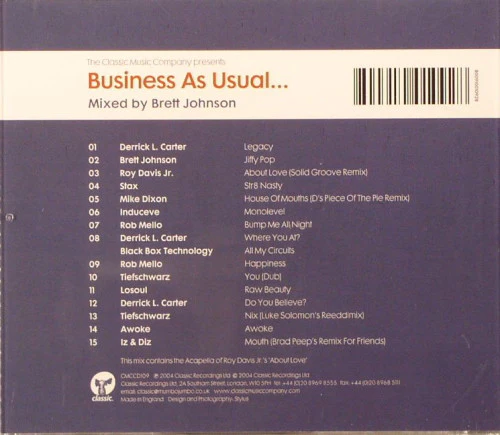 Brett Johnson - Business As Usual... (CD, Comp, Mixed) - Image 2