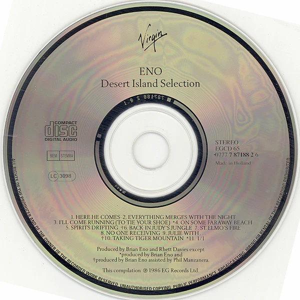 Brian Eno - Desert Island Selection (CD, Comp, RE) - Image 3
