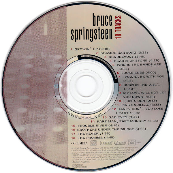 Bruce Springsteen - 18 Tracks (HDCD, Album, Comp) - Image 3