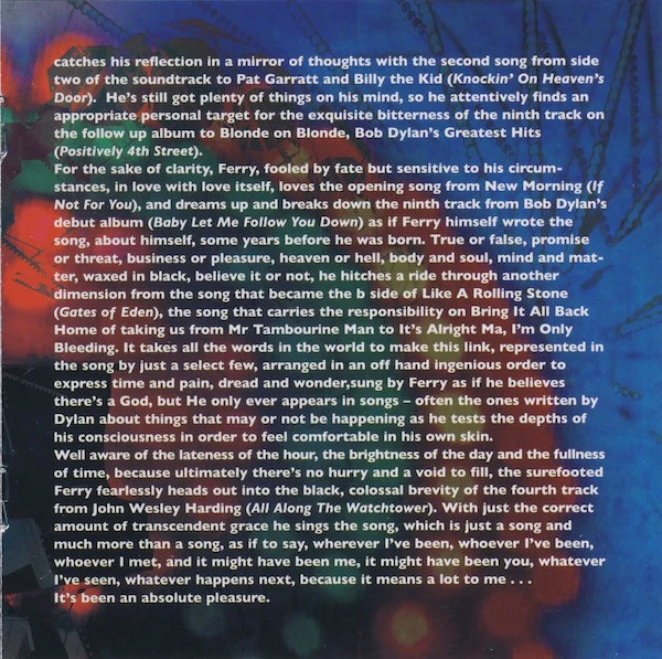 Bryan Ferry - Dylanesque (CD, Album, RP) - Image 5