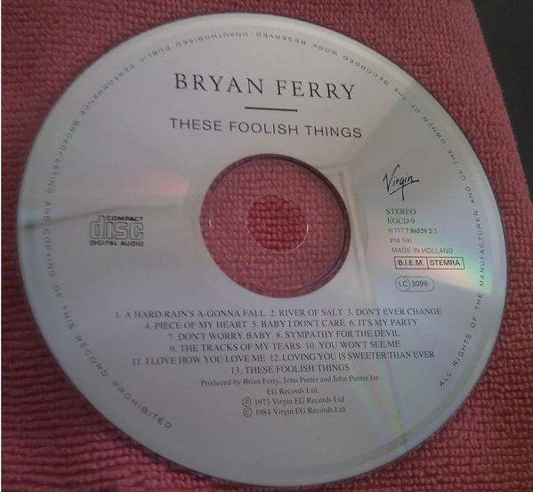 Bryan Ferry - These Foolish Things (CD, Album, RE) - Image 3