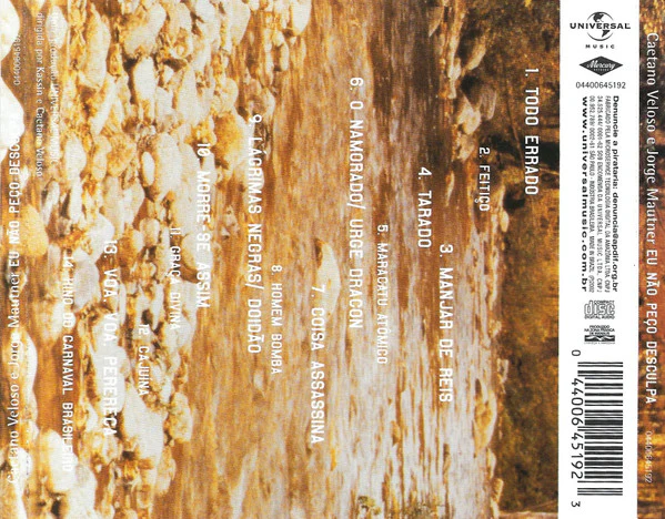 Caetano Veloso E Jorge Mautner - Eu Não Peço Desculpa (CD, Album) - Image 2