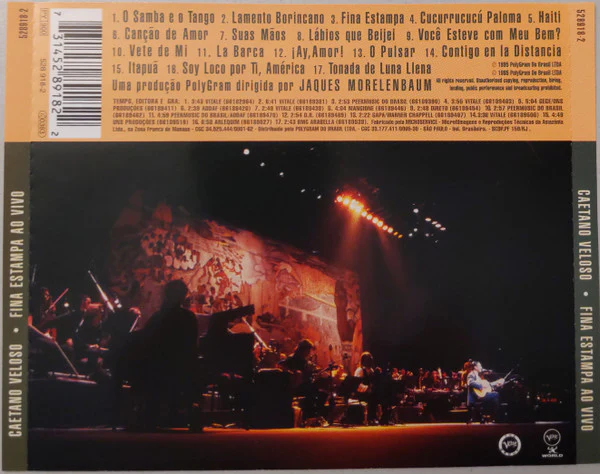 Caetano Veloso - Fina Estampa - Ao Vivo (CD, Album) - Image 2