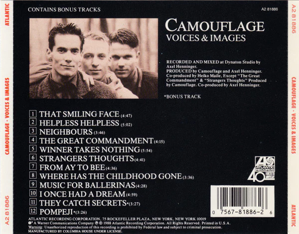 Camouflage - Voices & Images (CD, Album, Club) - Image 2