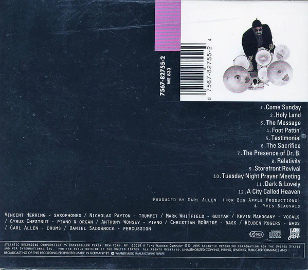 Carl Allen - Testimonial (CD, Album) - Image 2