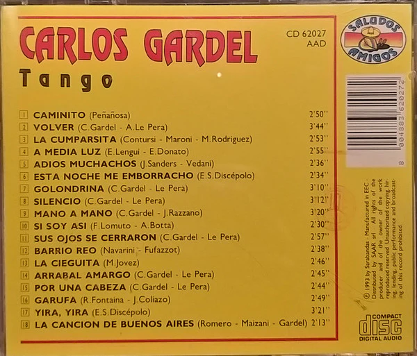 Carlos Gardel - Tango (CD, Comp) - Image 2