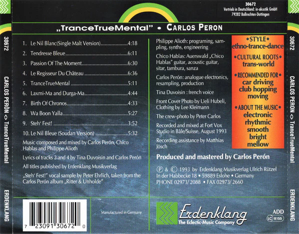 Carlos Peron - TranceTrueMental (CD, Album) - Image 4