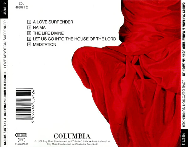 Carlos Santana / Mahavishnu John McLaughlin* - Love Devotion Surrender (CD, Album, RE) - Image 2