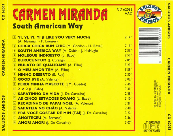 Carmen Miranda - South American Way (CD, Comp, Mono) - Image 3
