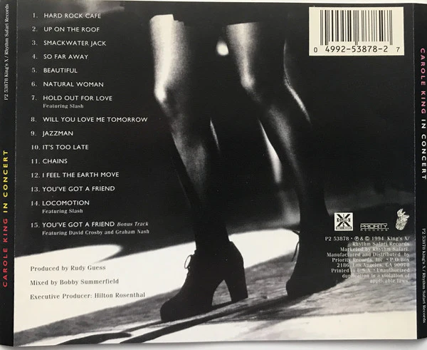 Carole King - In Concert (CD, Album) - Image 2
