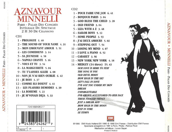 Charles Aznavour, Liza Minnelli - Paris - Palais Des Congrès Intégrale Du Spectacle (2xCD, Album) - Image 2