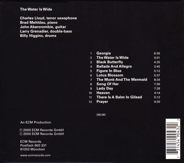 Charles Lloyd - The Water Is Wide (HDCD, Album) - Image 2