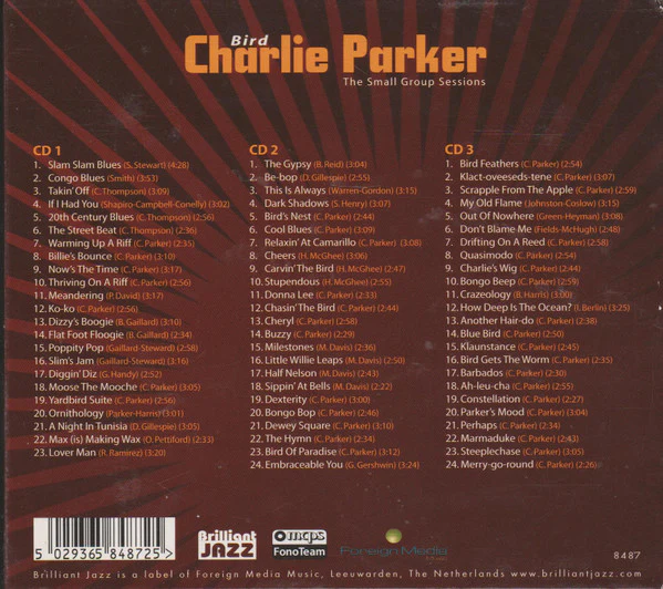 Charlie Parker - The Small Group Sessions (3xCD, Comp) - Image 2