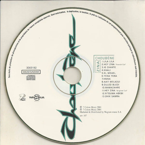 Choubène - Zina (CD, Album) - Image 3